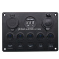 Switch Dual Usb Socket Charger Voltmeter Switch Panel Dual USB Socket Charger + Voltmeter Supplier